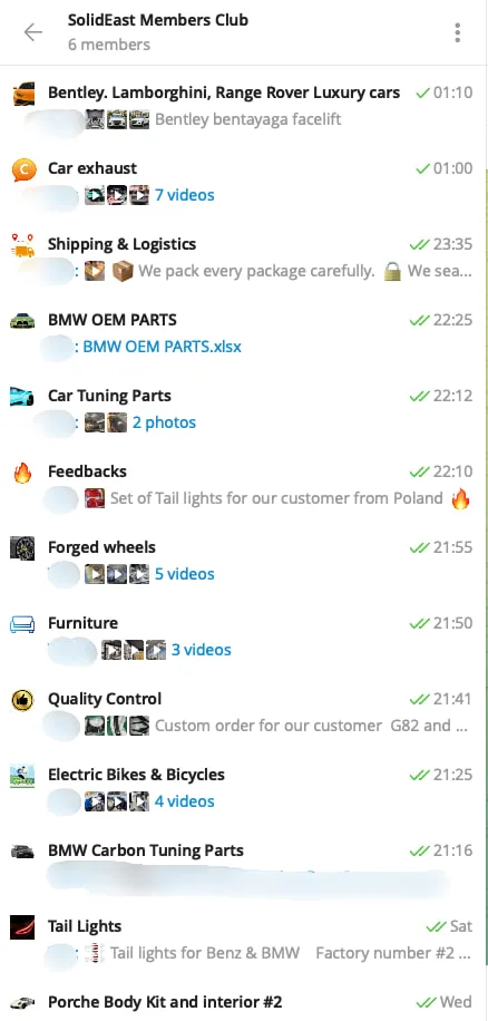 Telegram member group preview